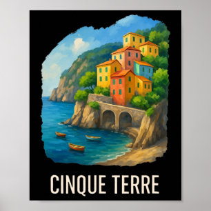 Cinque Terre Travel Italy Escape Monterosso Coast Poster