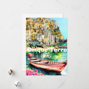 Cinque Terre Travel Postcard, Cinque Terre Travel  Holiday Card