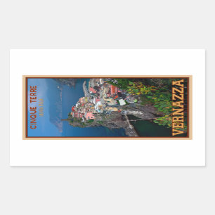 Cinque Terre - Vernazza from Above Rectangular Sticker