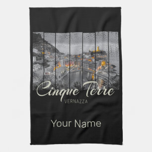 Cinque Terre Vernazza Italien Vintage Souvenir Tea Towel