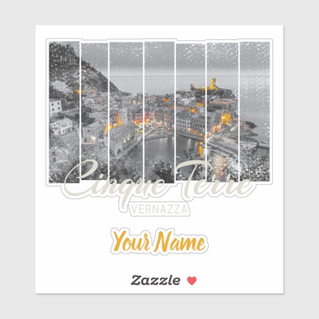 Cinque Terre Vernazza Italy vintage Souvenir (Sheet)