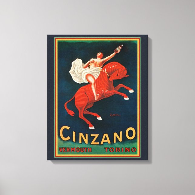 "Cinzano Vermouth Torino" Canvas Print (Front)