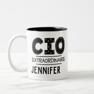 CIO Personalised Gift Chief Information Officer Two-Tone Coffee Mug