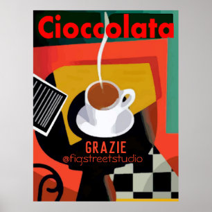 Cioccolata, Italian Hot Chocolate, edit text Poster