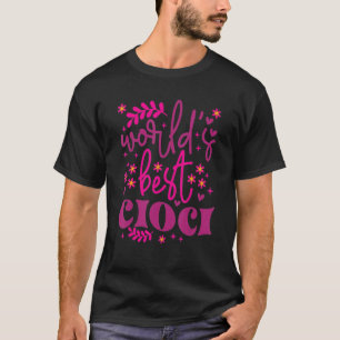 Ciocia Polish Aunt  Cute Great Aunt Pink Flowers P T-Shirt