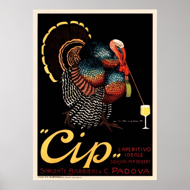 CIP THE PERFECT APERITIF Italian Vintage Alcohol Poster (Front)