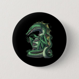 CipactliAztec Mythology Creature Cipactli 6 Cm Round Badge