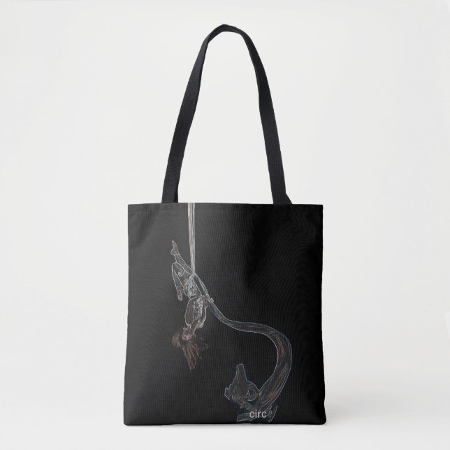 circ-us aerial silks artist tote bag (Front)