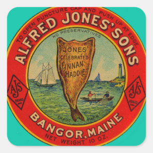 circa 1900 Alfred Jones Sons Finnan Haddie label