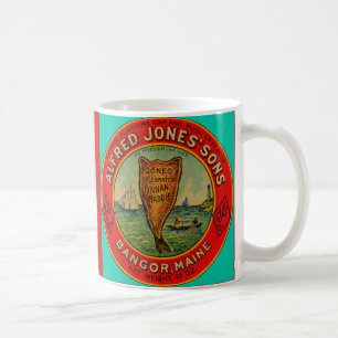 circa 1900 Alfred Jones Sons Finnan Haddie label Coffee Mug
