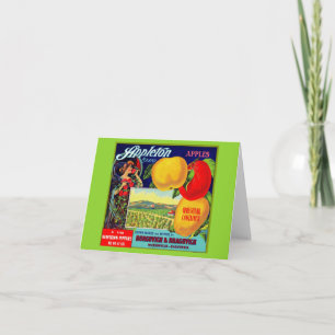 circa 1900 Appleton Apples crate label Note Card