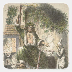 Circa 1900: The Ghost of Christmas Present Square Sticker