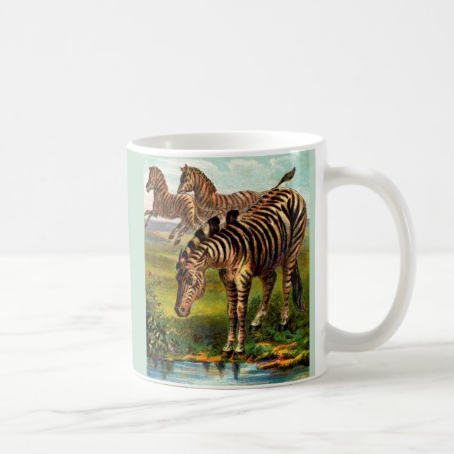 circa 1900 zebras print coffee mug (Right)