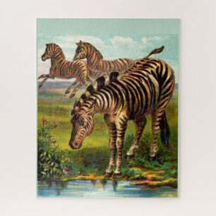 circa 1900 zebras print jigsaw puzzle