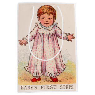 circa 1910 Baby’s First Steps print Medium Gift Bag