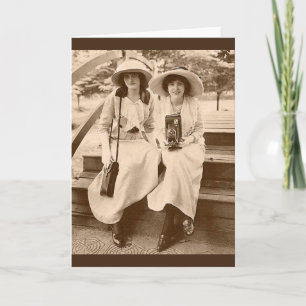 circa 1910 camera girls card