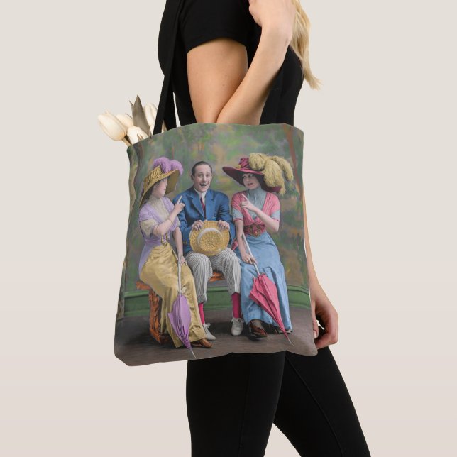 circa 1910 vaudeville performers print tote bag (Close Up)