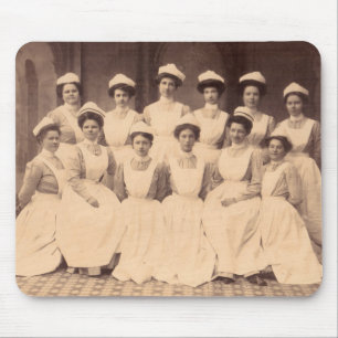 circa 1914 nursing school graduates mouse mat
