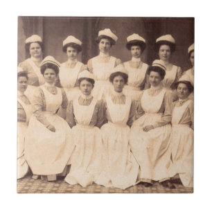 circa 1914 nursing school graduates tile