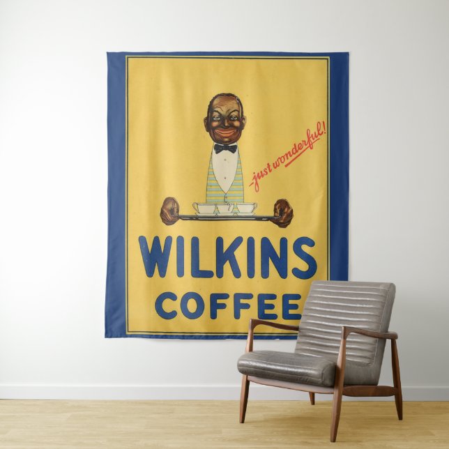 circa 1930 Wilkins Coffee ad print Tapestry (In Situ)