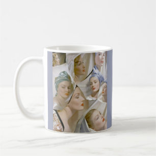 circa 1940 beautiful women coffee mug