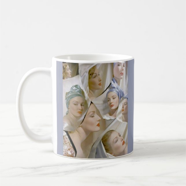 circa 1940 beautiful women coffee mug (Left)