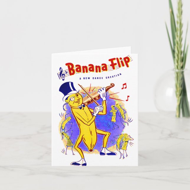 circa 1950 Banana Flip sheet music cover Note Card (Front)