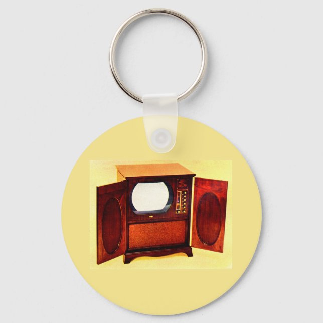 circa 1950 television set no. 1 key ring (Front)