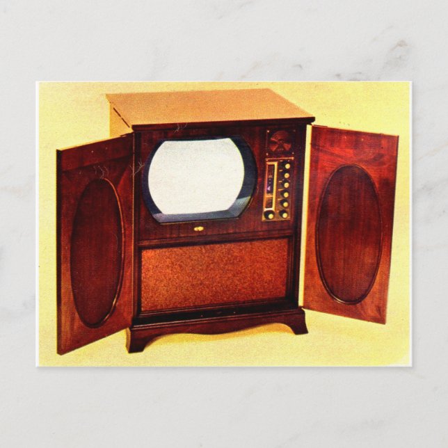 circa 1950 television set no. 1 postcard (Front)