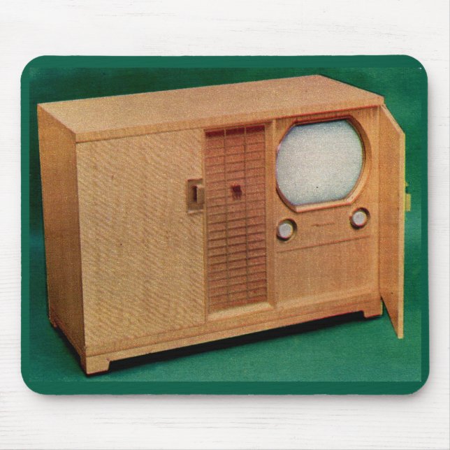 circa 1951 television set Danish modern no. 2 Mouse Mat (Front)