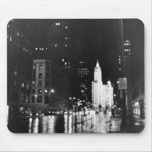 circa 1954: A view down Michigan Avenue Mouse Mat
