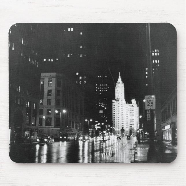 circa 1954:  A view down Michigan Avenue Mouse Mat (Front)
