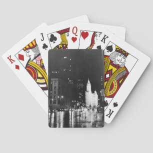 circa 1954:  A view down Michigan Avenue Playing Cards