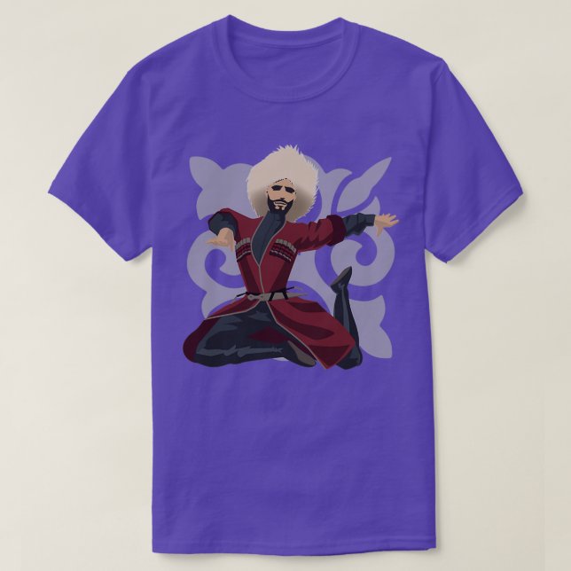 Circassian Male Dancer With Ornament T-Shirt (Design Front)