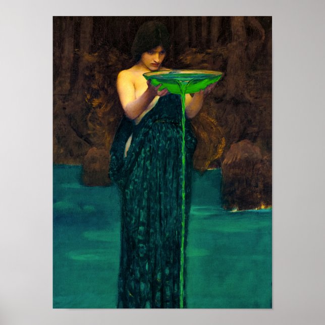Circe Invidiosa, 1892 by John William Waterhouse Poster (Front)