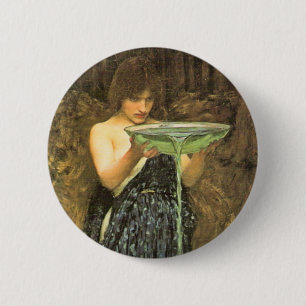 Circe Invidiosa by John William Waterhouse 6 Cm Round Badge