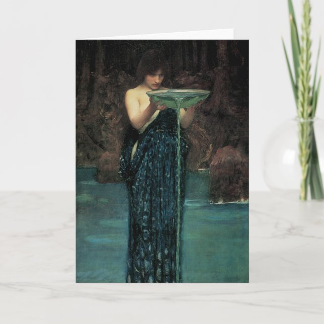 Circe Invidiosa by John William Waterhouse Card (Front)