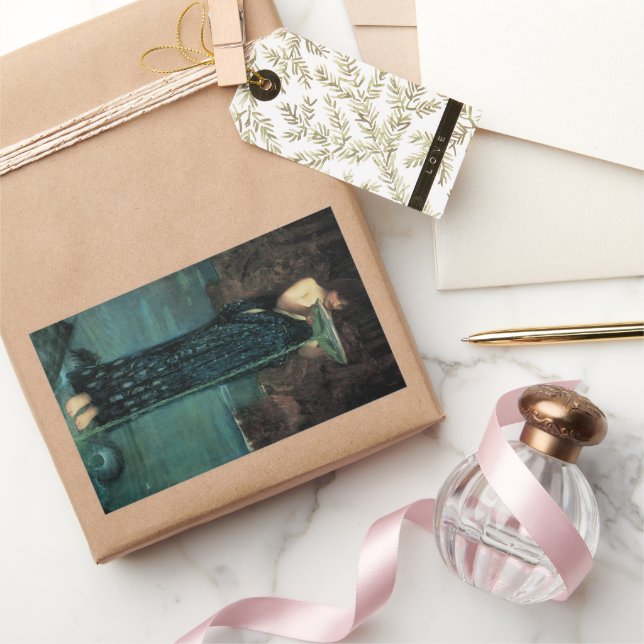 Circe Invidiosa by John William Waterhouse Rectangular Sticker (Gifting)