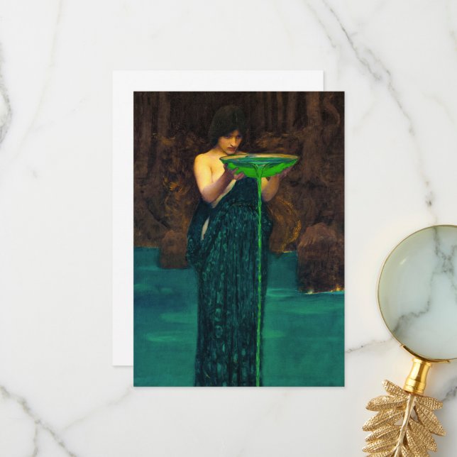 Circe Invidiosa by John William Waterhouse Thank You Card (Front/Back In Situ)