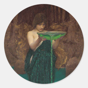 Circe Invidiosa, c. 1892 by John Waterhouse Classic Round Sticker