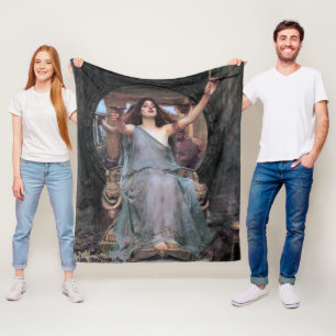 Circe Offering the Cup to Odysseus, Waterhouse Fleece Blanket