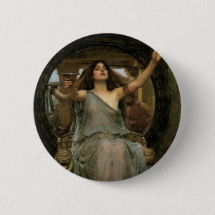 Circe Offering the Cup to Ulysses by JW Waterhouse 6 Cm Round Badge