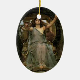 Circe Offering the Cup to Ulysses by JW Waterhouse Ceramic Tree Decoration