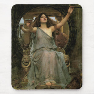 Circe Offering the Cup to Ulysses by JW Waterhouse Mouse Mat