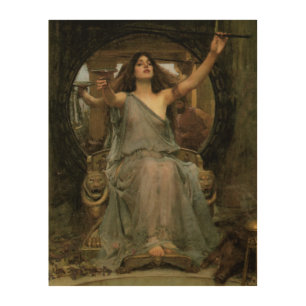 Circe Offering the Cup to Ulysses by JW Waterhouse Wood Wall Art