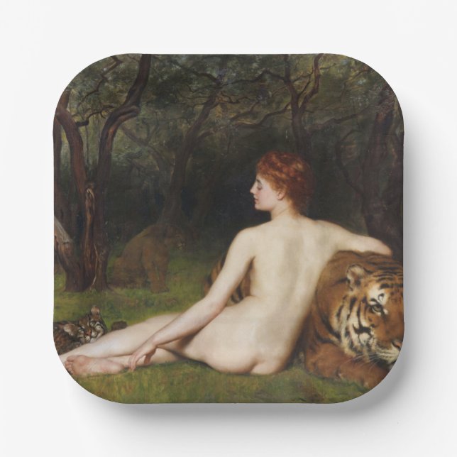 Circe (Seductive Divine Goddess) (by John Collier) Paper Plate (Front)