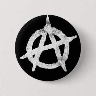 'circle a' anarchy symbol 6 cm round badge