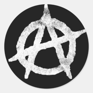 'circle a' anarchy symbol classic round sticker