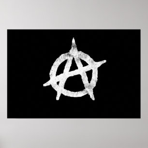 'circle a' anarchy symbol poster