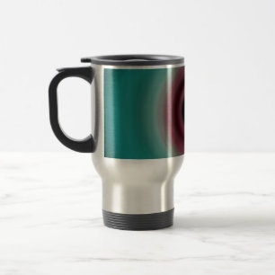 Circle Abstract art GD4 - Green Red Teal Travel Mug